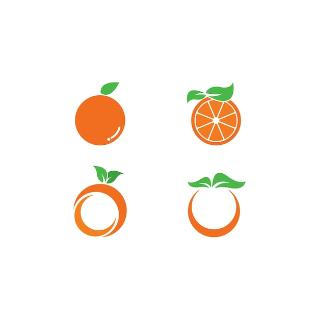 Vetor de design de logotipo de modelo laranja