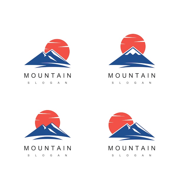 Vetor de design de logotipo de montanha