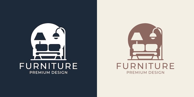 Vetor de design de logotipo de móveis minimalistas