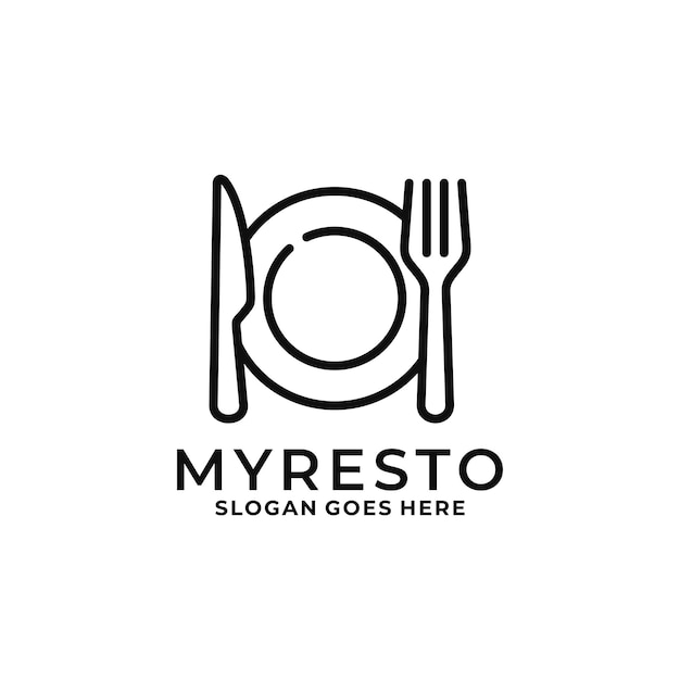 Vetor de design de logotipo de restaurante