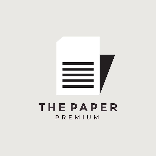 Vetor de design de logotipo de sombra de impressão de livro de papel