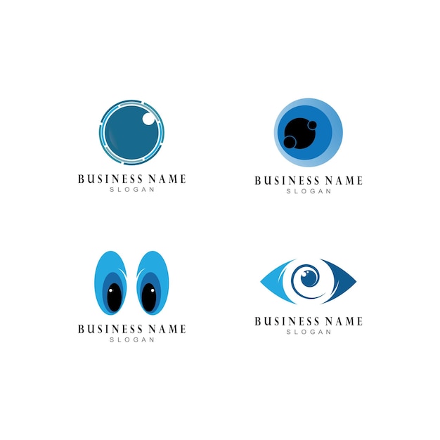 Vetor de design de logotipo de vetor de cuidados com os olhos