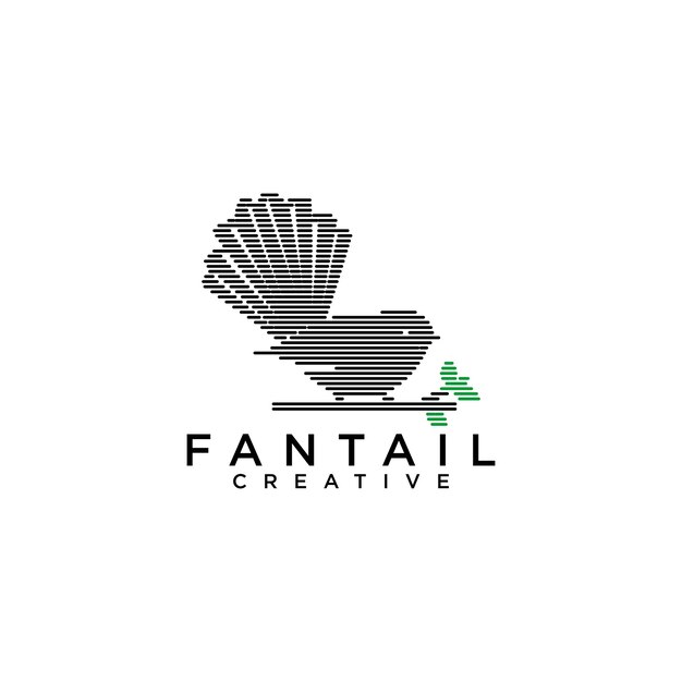 Vetor vetor de design de logotipo fantail