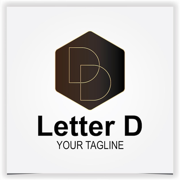 Vetor vetor de design de logotipo letra d com logotipo de estilo criativo e exclusivo vetor de modelo elegante premium eps 10