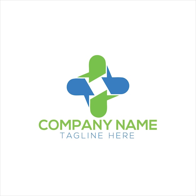 vetor de design de logotipo médico mais