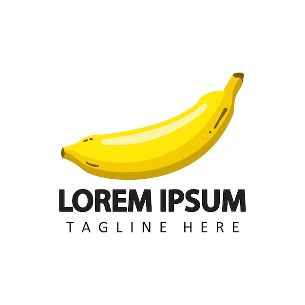 Vetor de design de modelo de logotipo de banana em fundo isolado