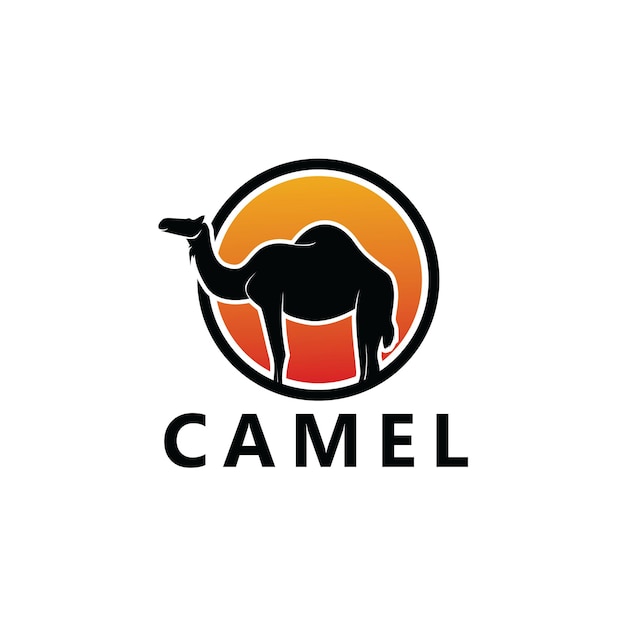 Vetor de design de modelo de logotipo de camelo