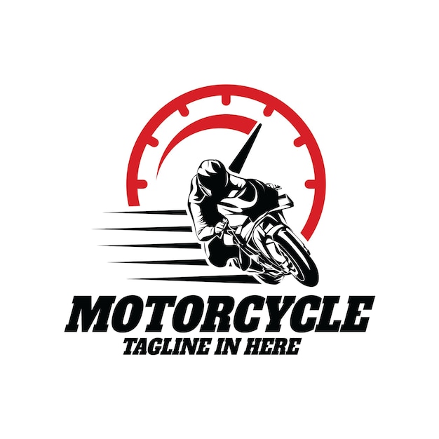 Vetor vetor de design de modelo de logotipo de esporte de motocicleta