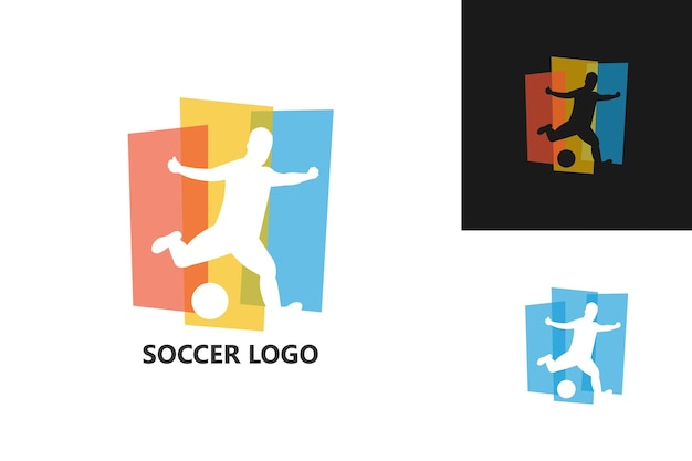 Vetor de design de modelo de logotipo de futebol, emblema, conceito de design, símbolo criativo, ícone