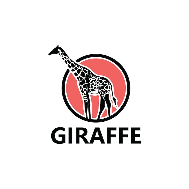 Vetor de design de modelo de logotipo de girafa