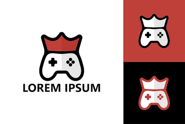 Vetor de design de modelo de logotipo do rei dos jogos