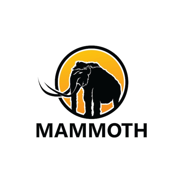 Vetor de design de modelo de logotipo mamute