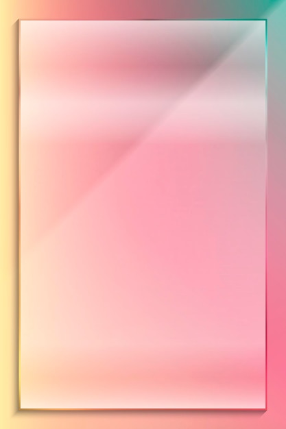 Vetor de design de moldura de retângulo rosa