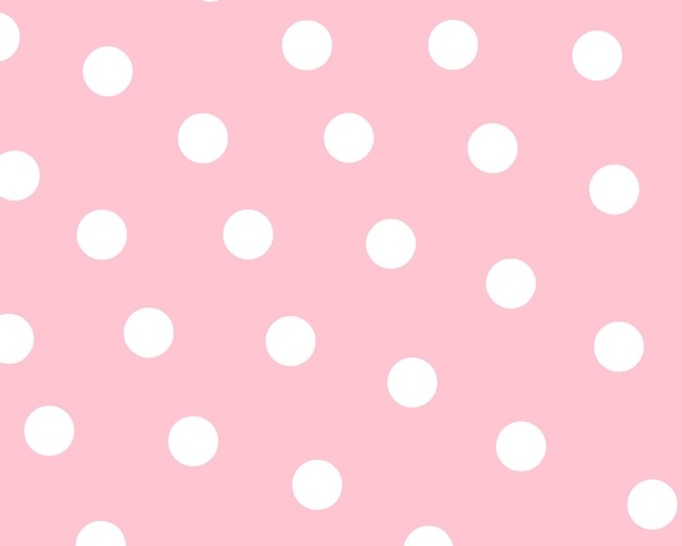 vetor de design de papel de parede de fundo de bolinhas brancas rosa