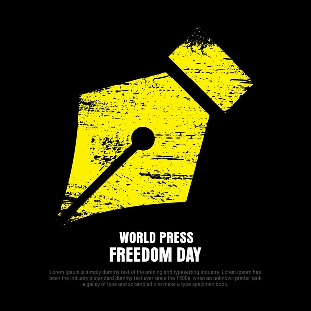 Vetor de design do dia mundial da liberdade de imprensa adequado para pôster e pano de fundo de banner de mídia social