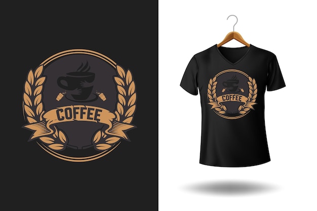 Vetor de design gráfico de café na moda