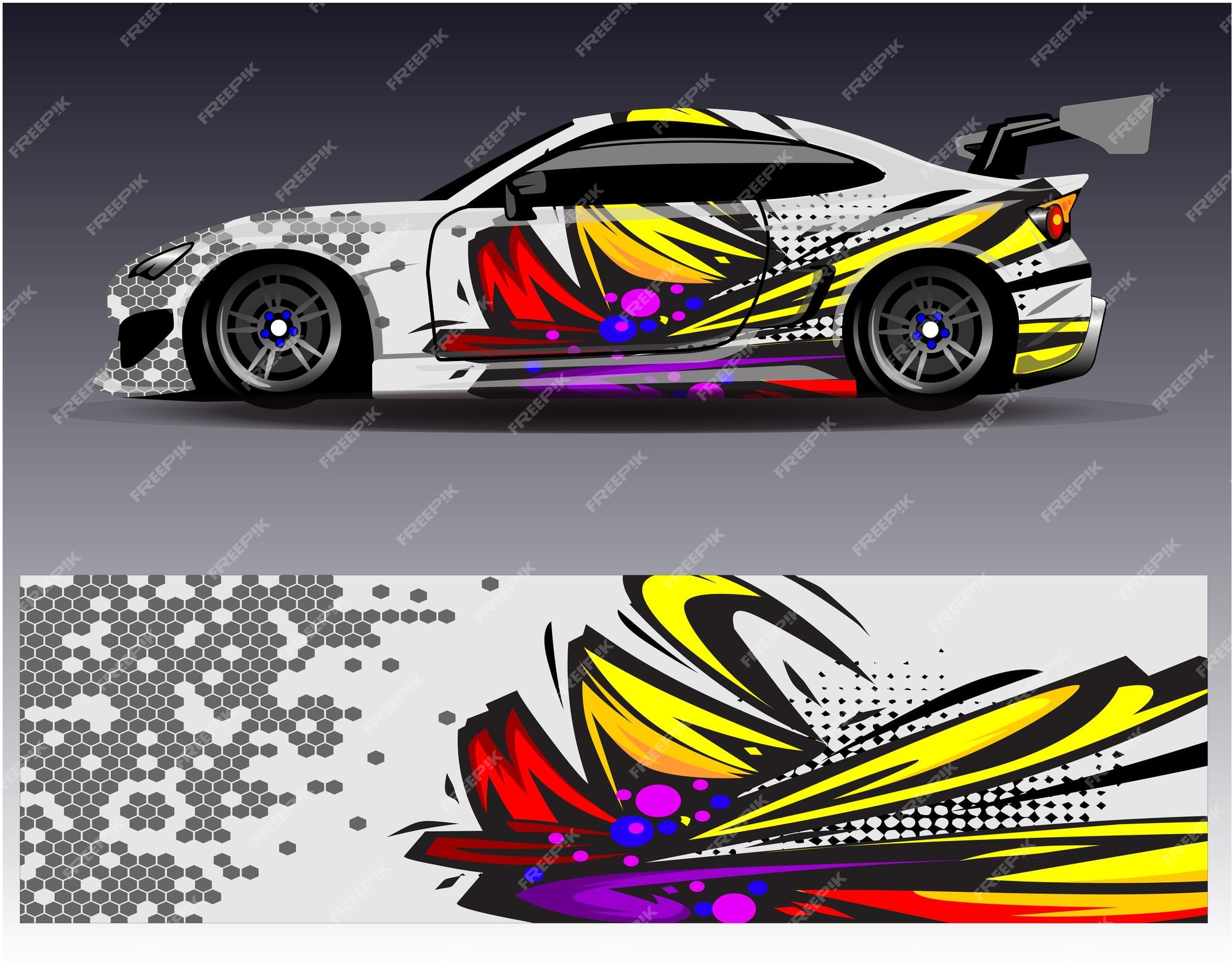 Vector De Design De Envoltório De Carro. Designs De Kit De Fundo De Corrida  De Listra Abstrata Gráfica Para Wrap Veículo Corrida Carro Rally Aventura E  Carpintaria Royalty Free SVG, Cliparts, Vetores