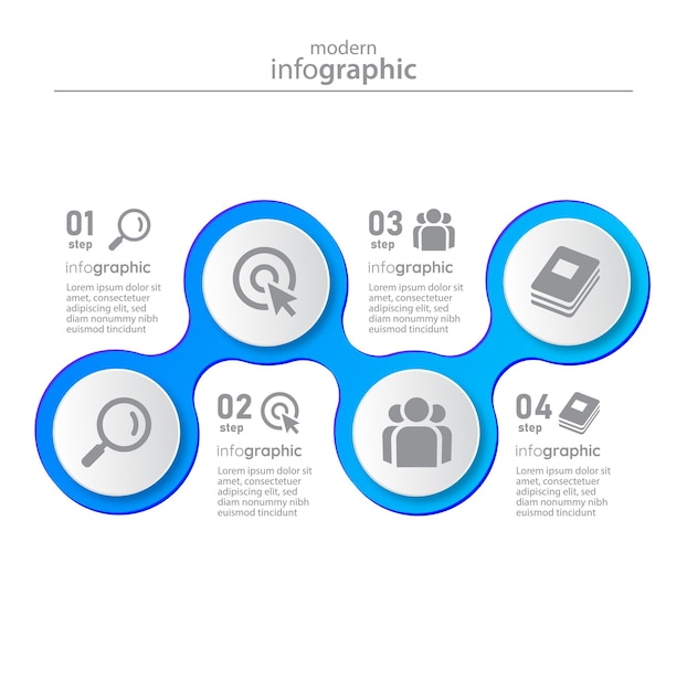 Vetor de design infográfico criativo