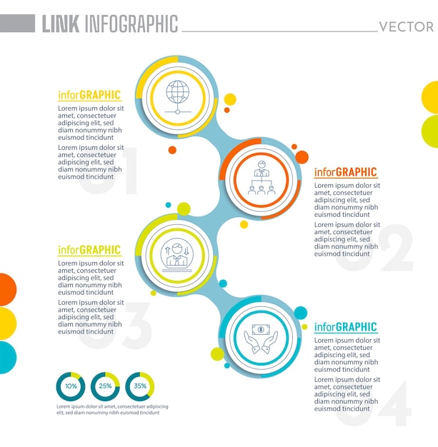 Vetor de design infográfico criativo