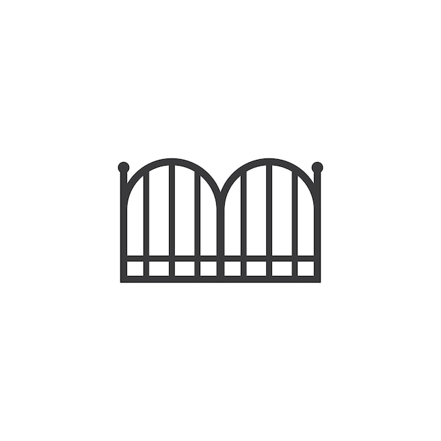 Vetor de design plano de ícone de portão