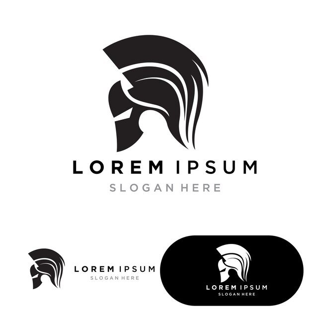 Vetor de designs de ícone de logotipo espartano