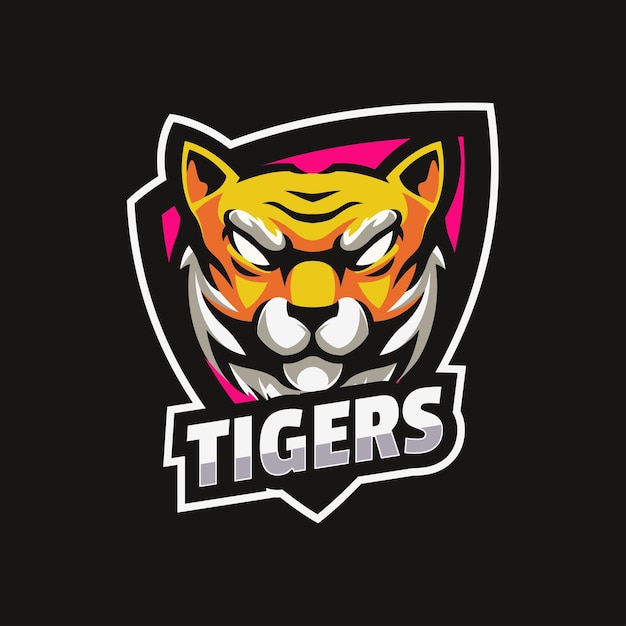Vetor de designs de logotipo de tigre