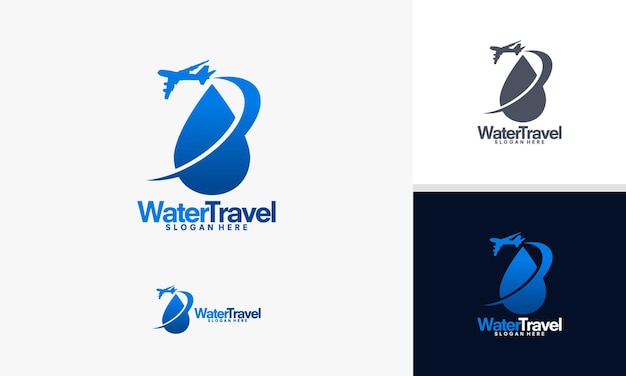 Vetor de designs de logotipo de viagem de água