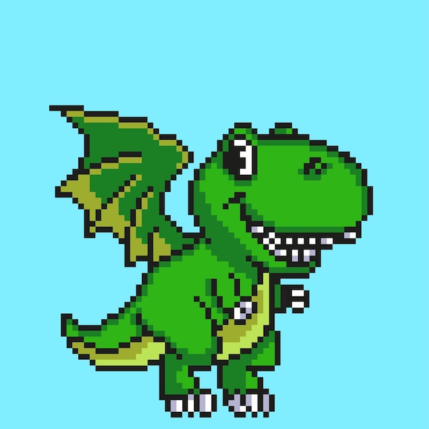 Dinossauro Do Jogo Do Começo Com Fogo, Caráter Do Pixel Ilustração do Vetor  - Ilustração de irritado, projeto: 152841445