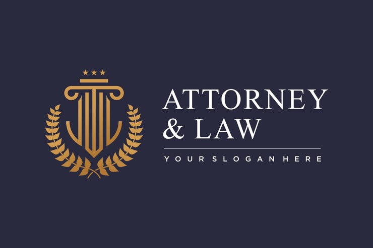 Vetor vetor de elemento de design de logotipo de escritório de advocacia com conceito criativo