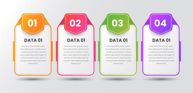 Vetor de elementos de design infográfico de negócios coloridos