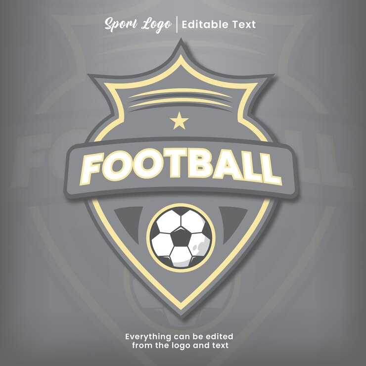 Vetor vetor de emblema clássico do logotipo de futebol