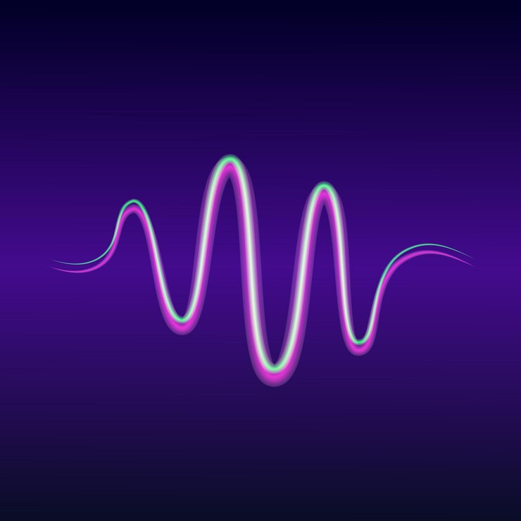Vetor vetor de equalizador de som de música de linha de onda de espectro de áudio leve