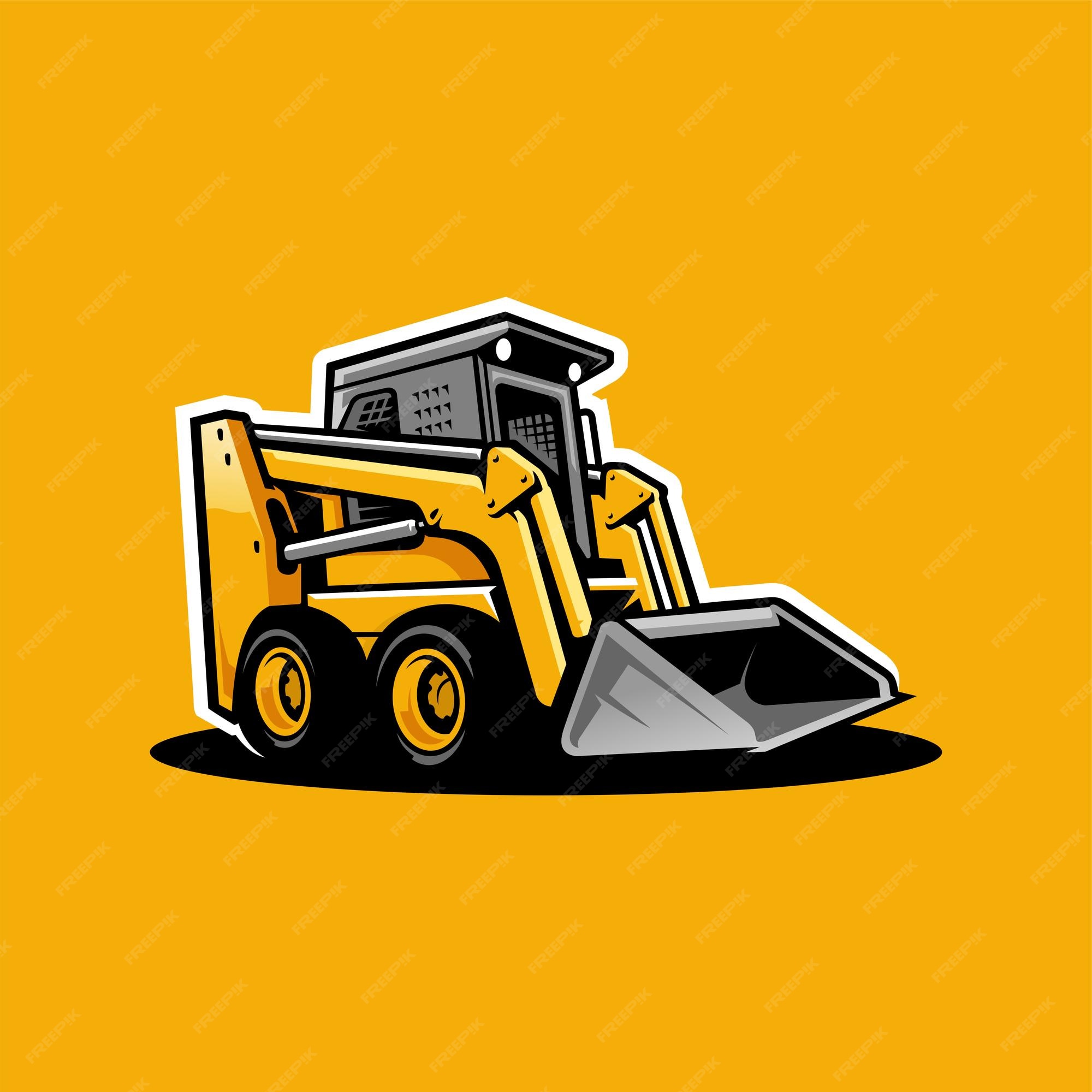 Bulldozer Escavadora Construção Veículo Desenho Animado Royalty Free SVG,  Cliparts, Vetores, e Ilustrações Stock. Image 80115501