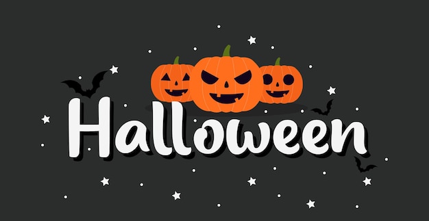 Vetor de felicitações de banner de web brilhante colorido de halloween
