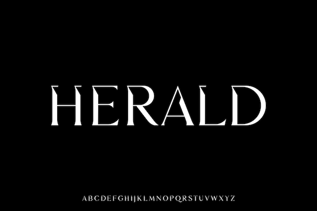 Vetor de fonte serif decorativa de luxo elegante
