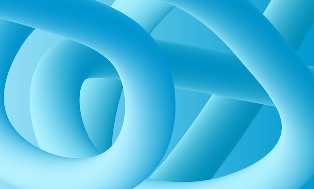Vetor de formas abstratas de gradiente 3D de fundo estético azul