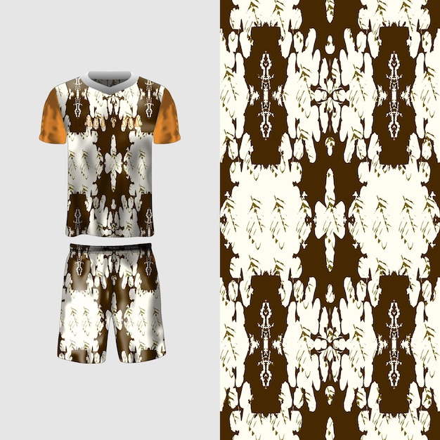 Vetor de fundo abstrato para terno de roupa esportiva de camisa de impressão batik e moda moderna