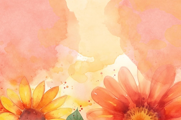 Vetor de fundo de arte em aquarela Design de papel de parede com pincel pastel colorido