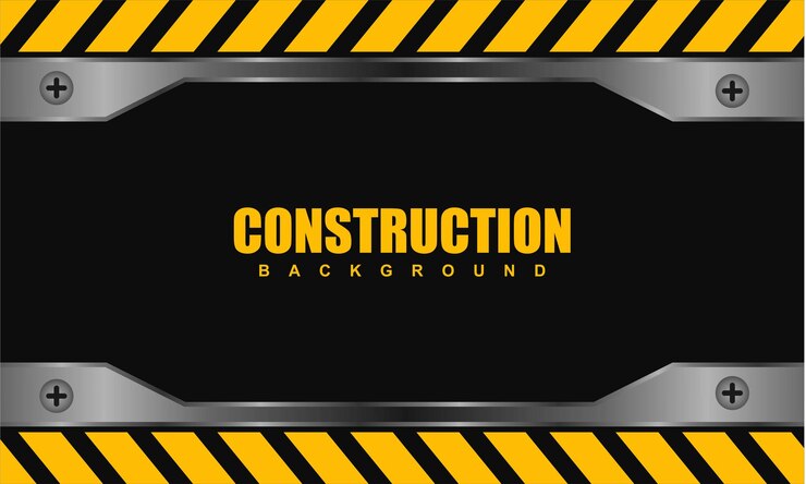 Vetor vetor de fundo de construção amarelo