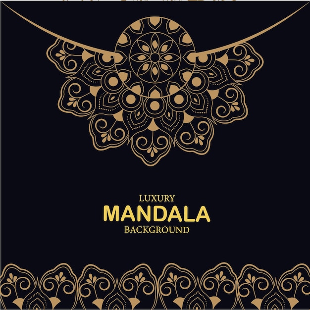 Vetor de fundo de design de mandala ornamental de luxo na ilustração