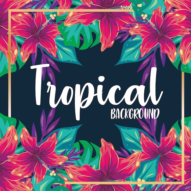 Vetor de fundo tropical