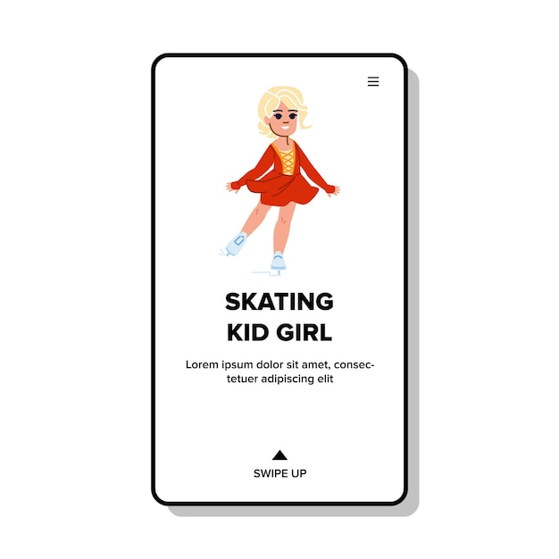 vetor de garota de patinação