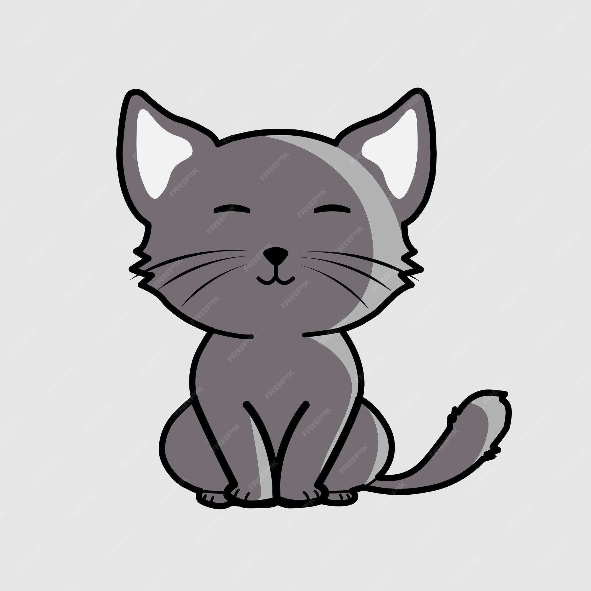 Gato gatinho andando dos desenhos animad, Premium Vector #Freepik  #vector #carater #desenho-animado #animal #gato