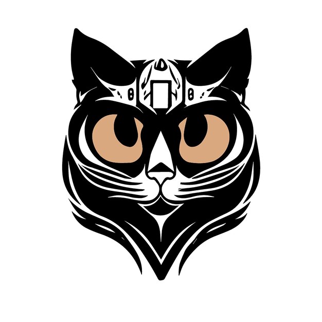 Vetor de gato ou logotipo de vetor