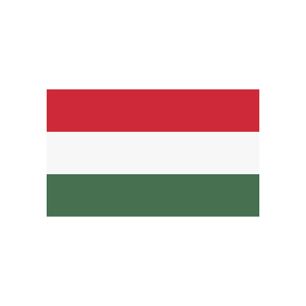 Vetor vetor de ícone da bandeira húngara