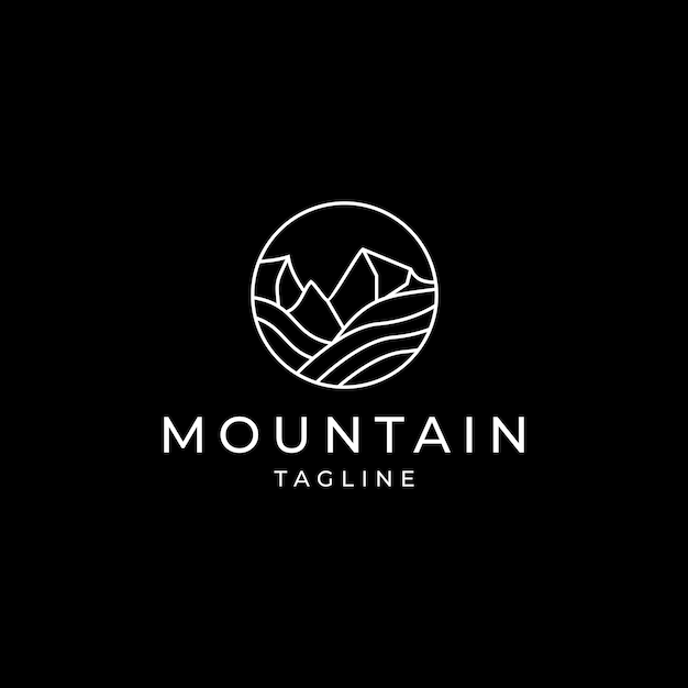 Vetor de ícone de design de logotipo de montanha