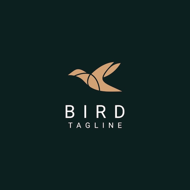 Vetor de ícone de design de logotipo de pássaro