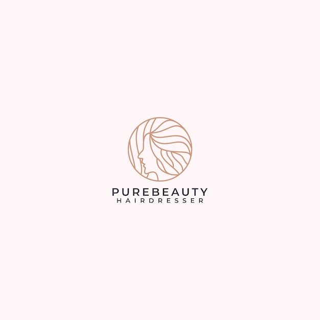 Vetor de ícone de design de logotipo pure beauty