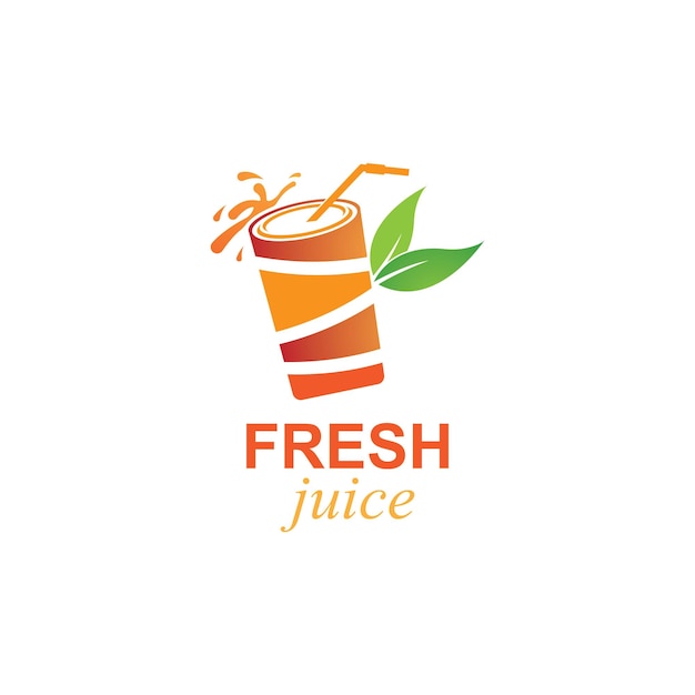 Vetor vetor de ícone de logotipo de suco de laranja