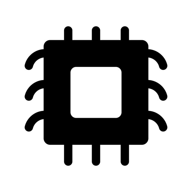 Vetor vetor de ícone de microchip